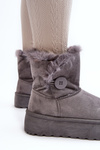 Women's Platform Snow Boots with Faux Fur Gray Wikas