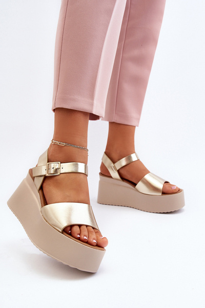 Women's Wedge Sandals Gold Geferia