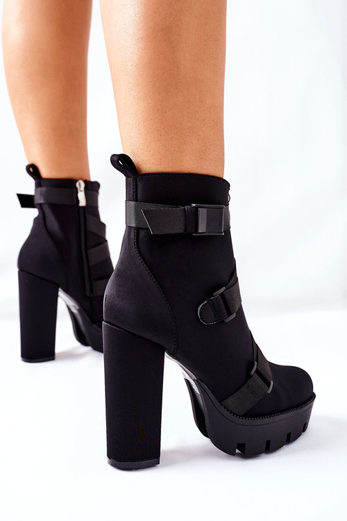 Women’s Boots On Heels Black Hurry Up