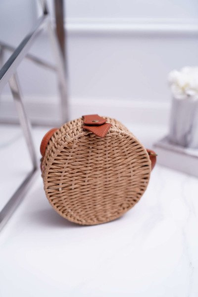 Torebka Pleciona Kuferek Sznurkowy Veeza Camel