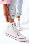 Leather Wedge Sneakers Cross Jeans II2R4024 White