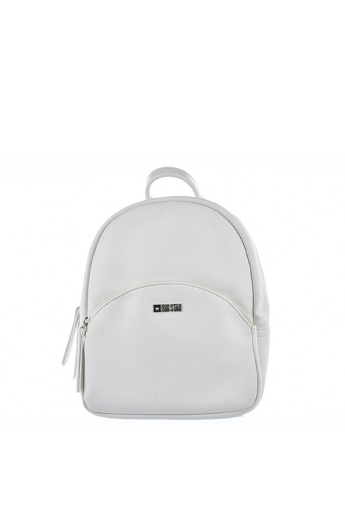 Leather Backpack Big Star JJ574125 White