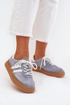 Suede Women's Platform Sneakers Blue Marisae