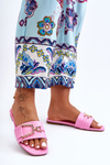 Women's Classic Slippers with Ornament Pink Impressive