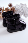 Children's Insulated Snow Boots With Sequins Black Shard