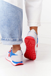 Buty Sportowe Memory Foam Big Star Biało-Niebieskie HH274526 