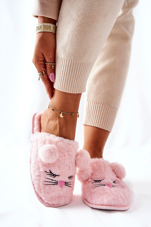 Soft Slippers Mouse with Ears Pink Luise