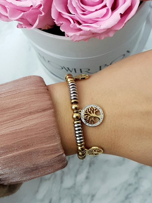 Women's Bracelet With Pendants Tree of Life Charms