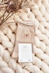 Women's Socks in Light Beige Patterns