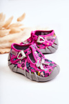 Buty Papcie Supergirl Z Kokardką Różowo-Szare Befado 110P457