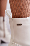 Women's Warm Boots On High Heel Light Beige Grethe