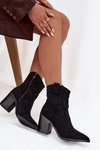 Women's Cowboy Boots on Heel Black Jessa