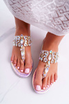 Flip Flops Sandals With Crystals Lu Boo Pink