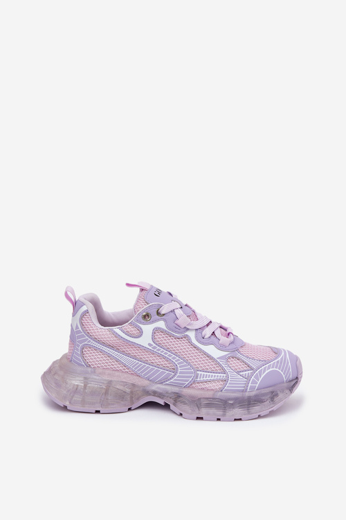 Women's Leather Sneakers GOE RR2N4081 Purple