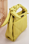 Small Quilted Purse On A Chain NOBO NBAG-K1330 Yellow