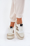 Ladies Sports Shoes On Platform Leopard Beige Lorori