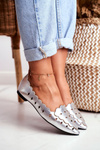 Lu Boo Women's Ballerinas Silver Metallic Dianna