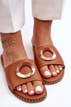 Women's Decorative Slippers Brown Sherry