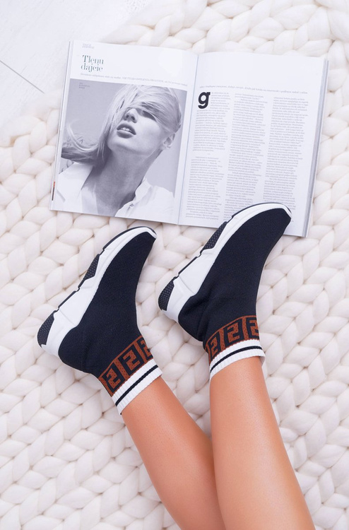 Women's Sports Shoes High Sock Black Press