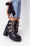Boots On A Block Heel Lu Boo Black