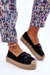 Women's Classic Platform Espadrilles Black Maurine