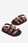Girls Sandals With Golden Detail Leopard Lunessa