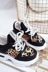 Children's Sport Shoes With A Leopard Pattern Black Penny