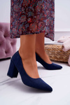 Women's Stiletto Stiletto Suede Femmini Navy Blue pumps