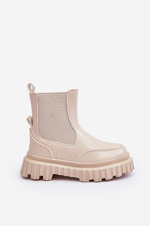 Kids Zip-Up Insulated Boots Beige Jolynn