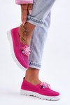 Women's Slip-On Sneakers with Stones Fuchsia Simple