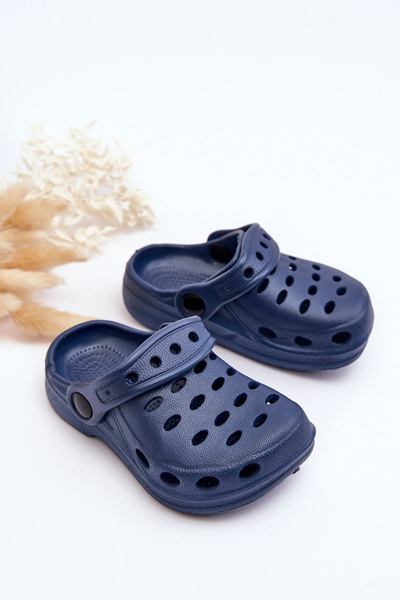 Children's Foam Slides Navy Lucas