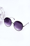 Black Round Sunglasses With Ombre Lenses