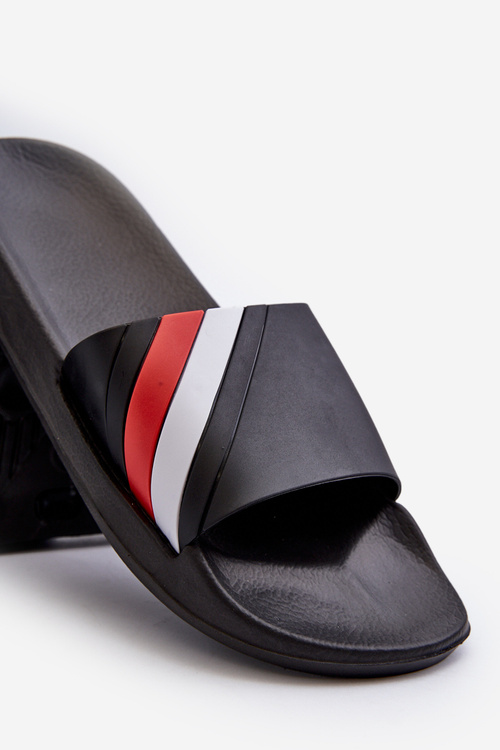 Klapki Męskie Klasyczne Lekkie Czarne Bemostom F88-5