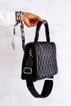 Quilted Letter Bag Black Nerissa