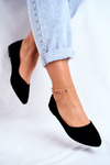 Women's Suede Ballerinas Black Bueno