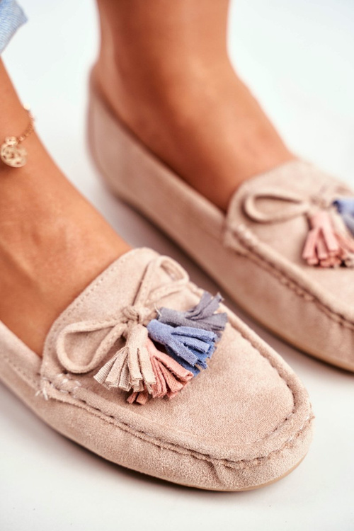 Women’s Loafers Suede 20PB35-2003 Beige Donna Mia