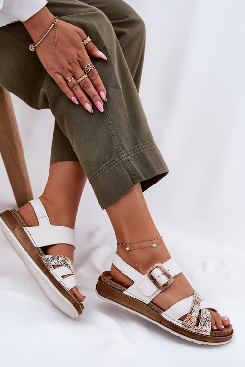 Women's Sandals With Buckle Inblu GS000056 White