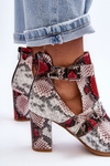 Stylish Heel Boots with Cutouts Multicolor Suelo