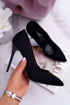 Women's Suede Stilettos Black Yanna