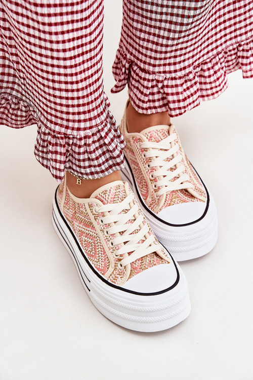 Low Women's Sneakers On Platform Pink Melina