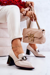 Elegant pumps on a pillar beige Callim
