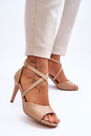 Fashionable Sandals On A High Heel Dark beige Loressa