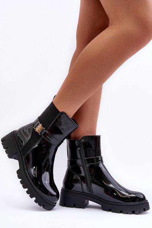 Leather Ankle Boots Women's Black Elspetia