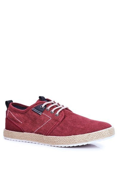 Trampki Męskie Big Star Espadryle Czerwone FF174151