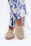 Espadryle Damskie Z Plecionką Beżowe Vinceza 13624