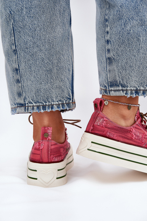 Women's Platform Sneakers Red GOE RR2N4104
