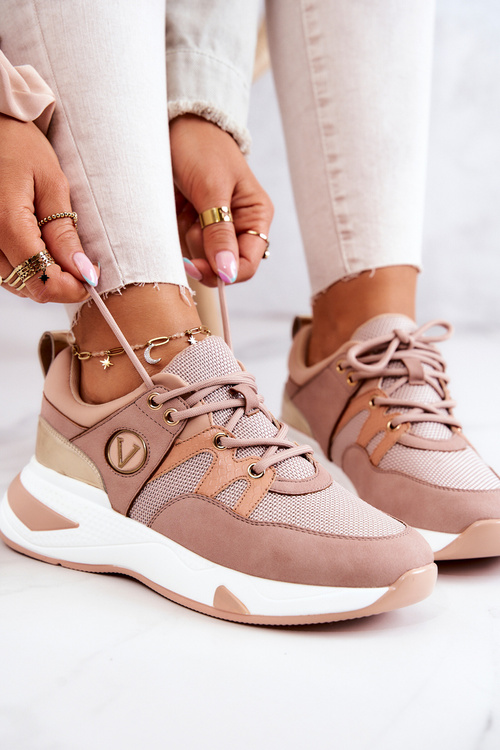 Buty Sportowe Sneakersy Brudny Róż Imperio