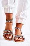 Comfortable Women's Sandals With Ornaments Black Nell