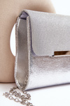 Silver Chain Clutch Bag Onelia
