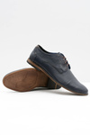Men's Leather Navy Blue Livio Half Boots